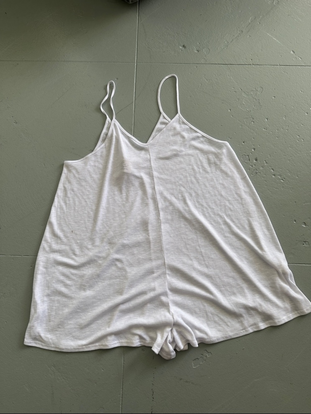 Free people White Spaghetti Strap tank top romper
